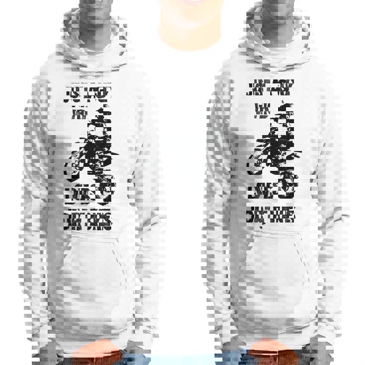 メンズ Just A Guy Who Loves ダートバイク 面白い モトクロス パーカー