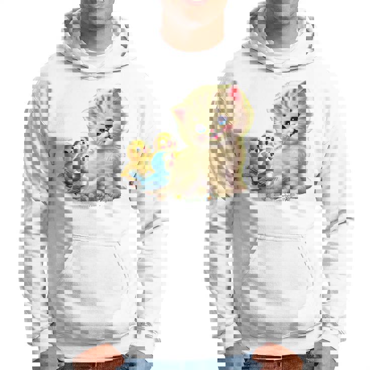 Kitten With Happy Little Birds パーカー