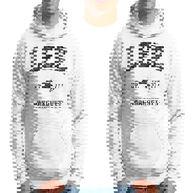 Lee Massachusetts Ma ビンテージ スポーツ デザイン ブラックプリント パーカー