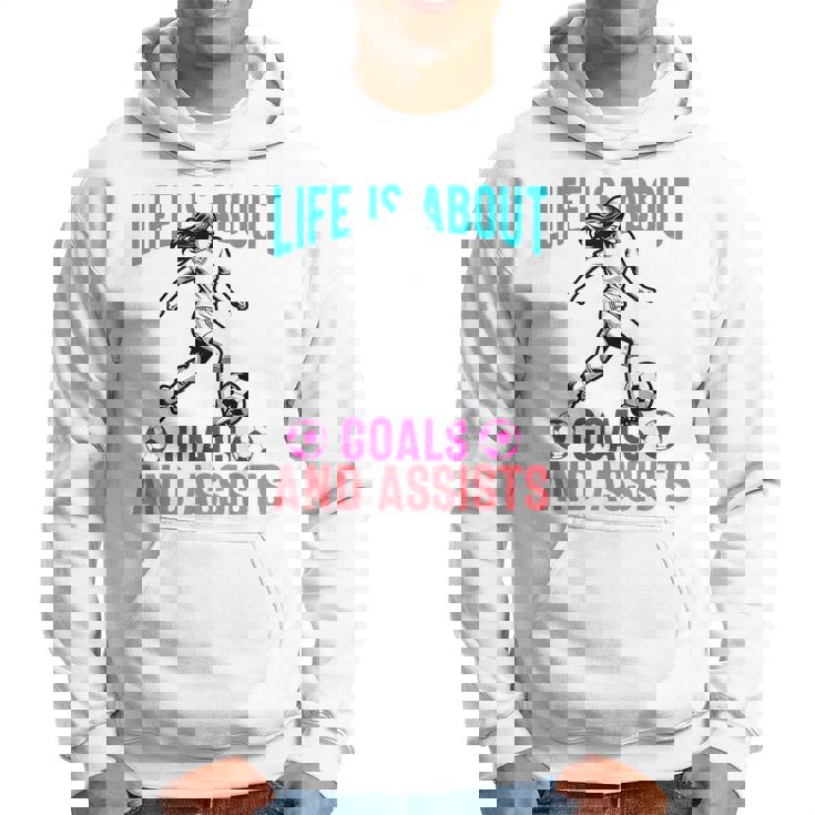 Life's About Goals And Assists サッカー 面白いサッカー選手 パーカー