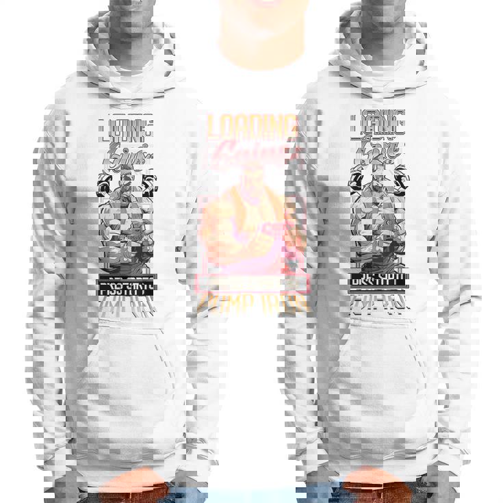 Loading Gains プレススタートからポンプ鉄ボディビルディング パーカー