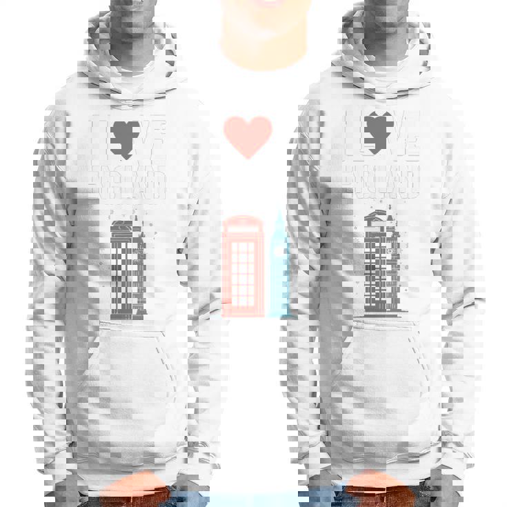 I Love Englandの象徴的なランドマークデザイン。 長袖tシャツ パーカー