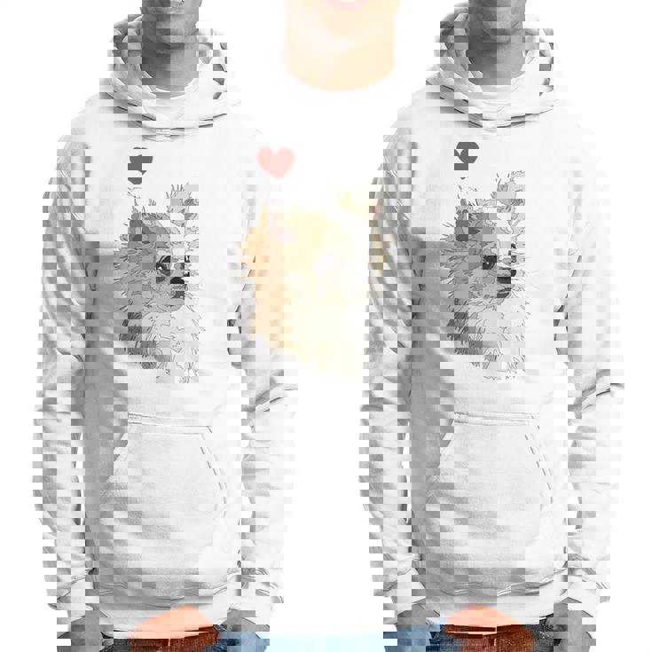 I Love Japan And Chihuahua 長髪 ちわわ ロングヘアママ 長袖tシャツ パーカー