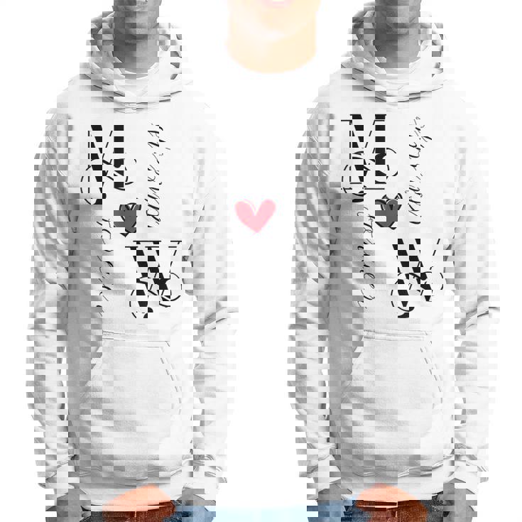 M&W カップル イニシャル 結婚式 記念日 新築祝い パーカー