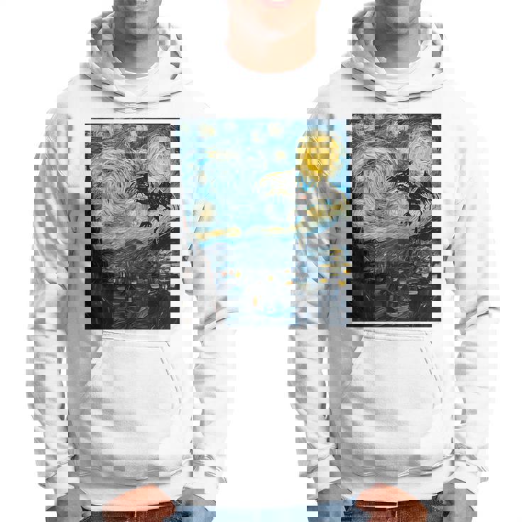 Mothman Cryptid Cryptozoology 星月夜 ゴッホ絵画 パーカー