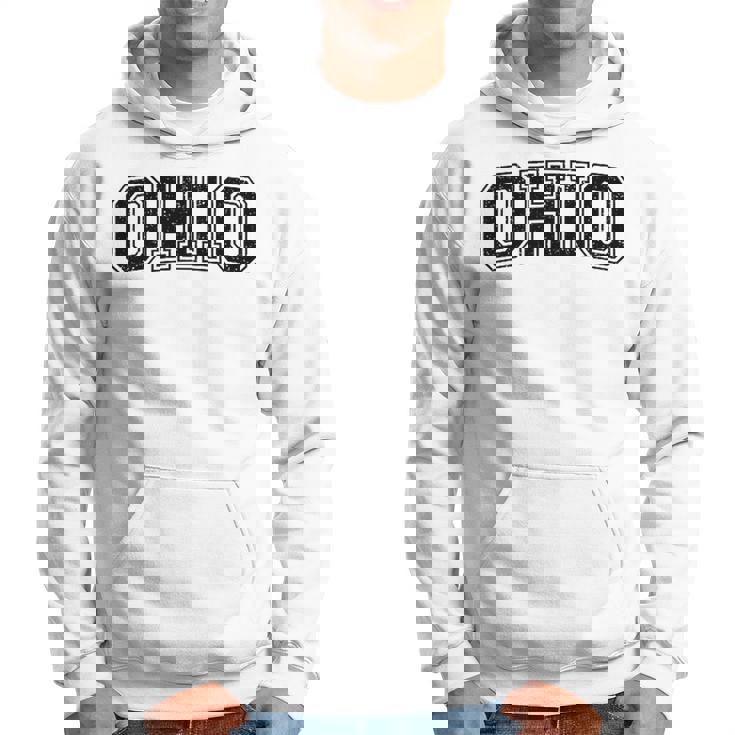 Ohio バーシティスタイル テキスト フラッグ スポーツ アスレチック ジャージスタイル パーカー