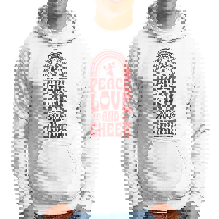 Peace Love And Cheer ボヘミアンレインボーチアリーダー パーカー