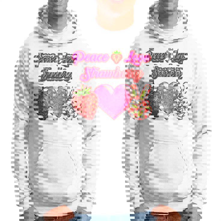 Peace Love イチゴ好き 果物食主義者 果実 果実 果実 パーカー