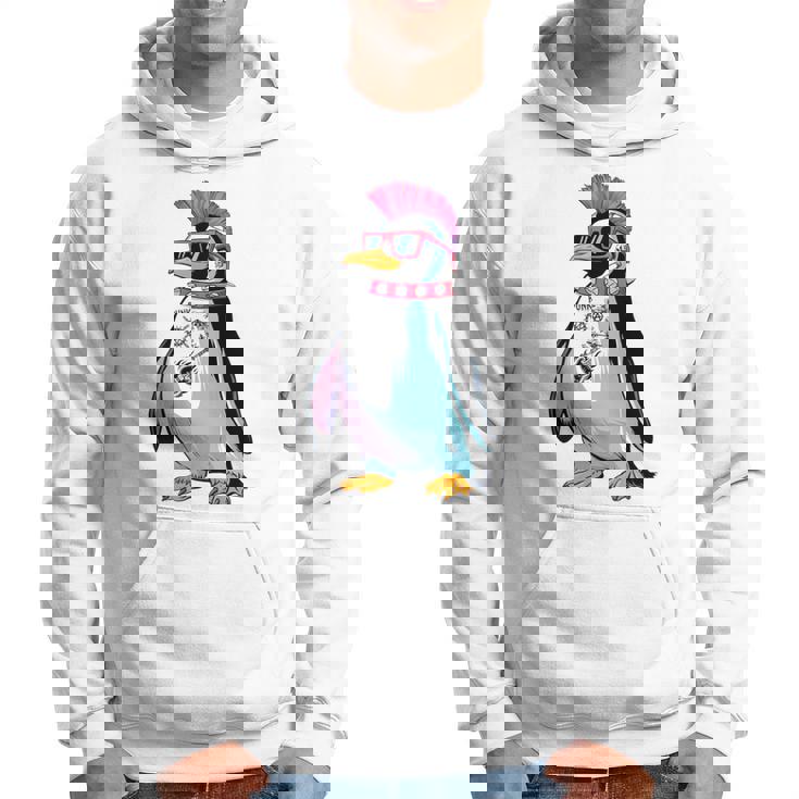 Punkuin 面白い パンクロック パンクロック ペンギン 長袖tシャツ パーカー