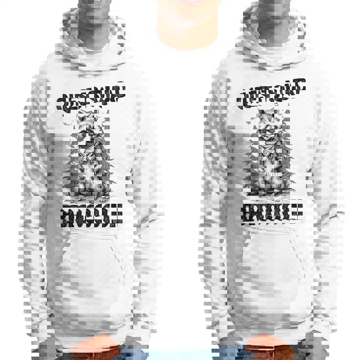 Questquad ブロッコリー 面白い 猫好き パーカー