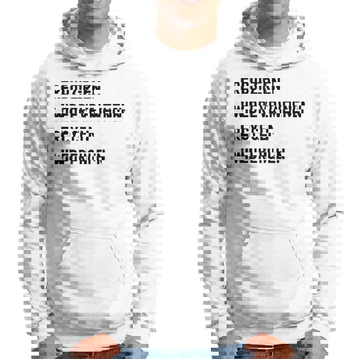 Reduzieren Wiederverwenden Recyceln Wiederholen パーカー