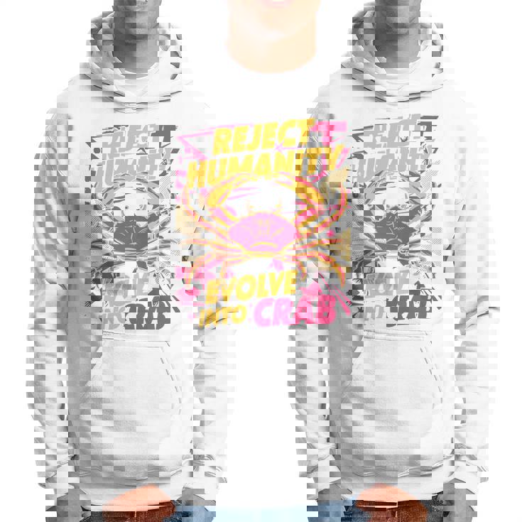 Reject Humanity Evolve To Crab ファニーカニ 長袖tシャツ パーカー