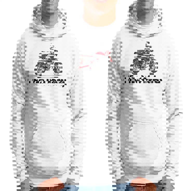 I Ride A Monkey オートバイミニバイクまたはピットバイク パーカー