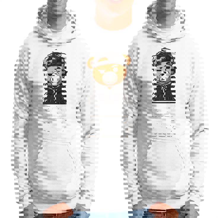 Seriously Bruh ヒップホップ テディベア ティーンエイジャー 男の子 ティーン 格言 長袖tシャツ パーカー