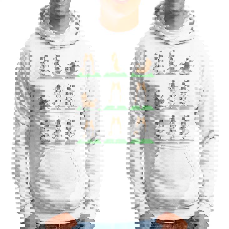 Shetland シープドッグ シェルティ 犬 ヨガ ポーズ ワークアウト エクササイズ パーカー