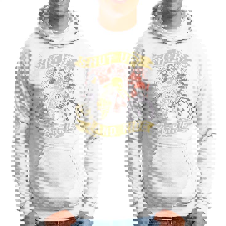 Shut Up And Ride スカルバイクシャツ バイカー グリムリーパー パーカー