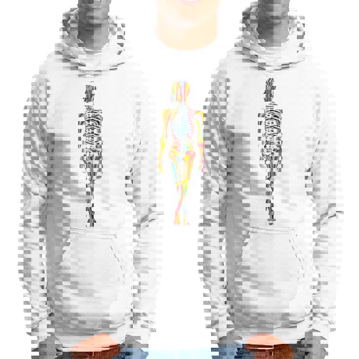 Skelleton カラフル ヒューマンアート 抽象 グラフィック スケルトン パーカー