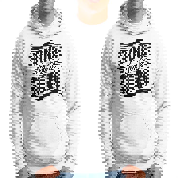 Stronger Than Thetorm Motivational Inspirational Positive パーカー