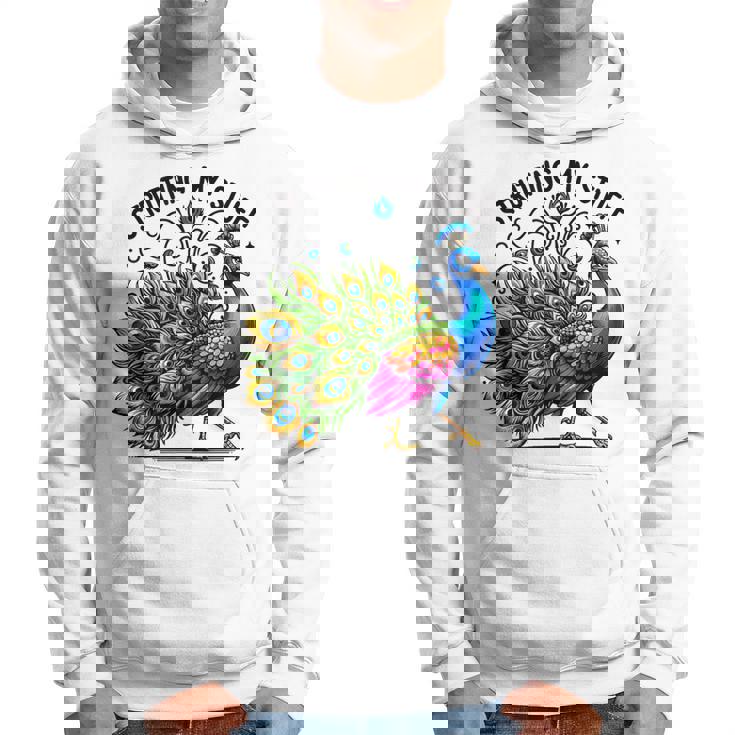 Strutting Mytuff カラフル 孔雀好き パーカー