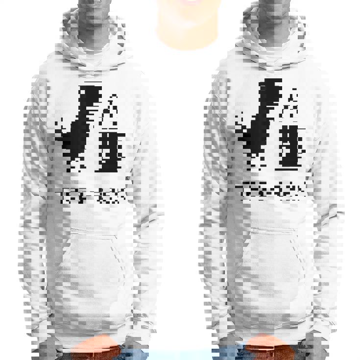 Tea Rex Pixel 8ビットゲーム恐竜 パーカー