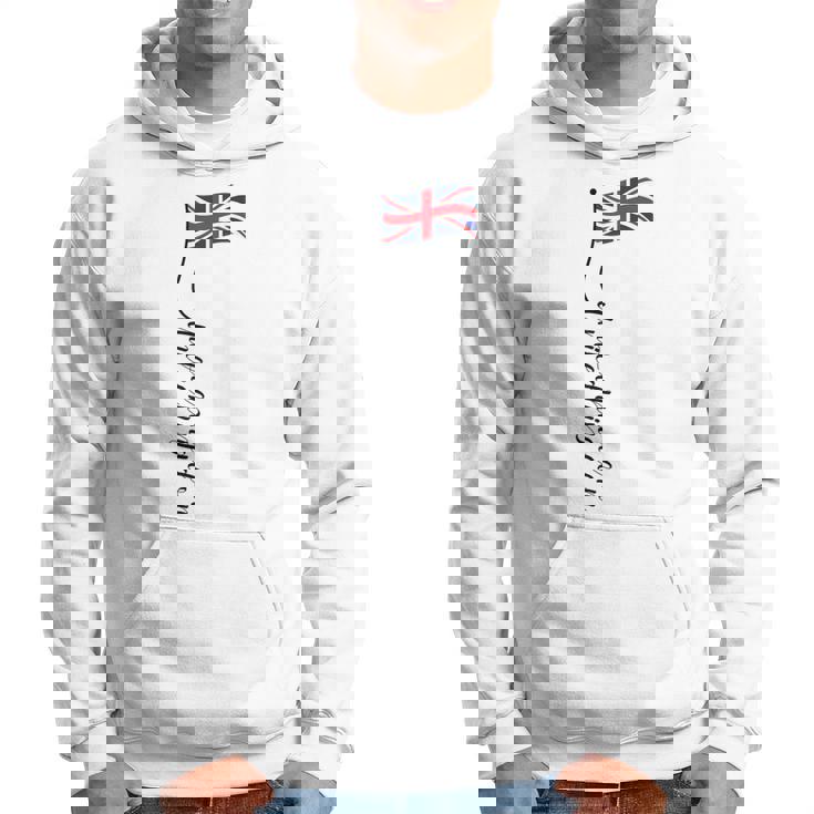 Uk United Kingdomignature ユニオンジャックフラッグポール背面に パーカー