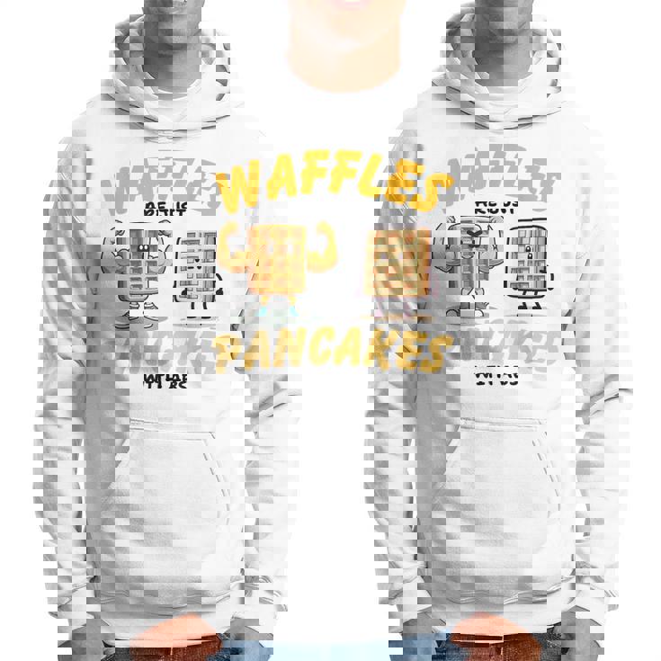 Waffles Are Just Pancakes With Abs Breakfast ワッフル愛好家 パーカー