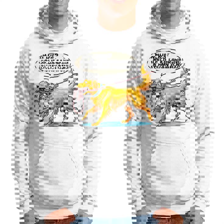 Walkies 犬の散歩 ゴールデンレトリバー 面白い犬好きデザイン パーカー