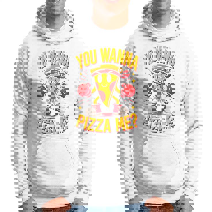 You Wanna Pizza Me 面白い ファイター ピザ愛好家 ファーストフード しゃれ 長袖tシャツ パーカー