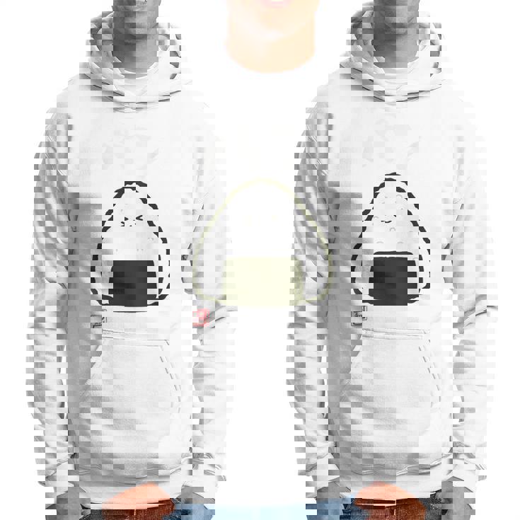 「パン-おにぎり」おもしろ 筆文字 服裏側 面白い文字入り パーカー