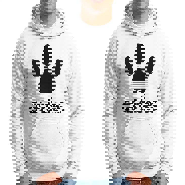 【バックプリント・背中側】Asides アシデス 足です。肉球です。【変なtシャツ屋】スポーツ ブランド パロディ 面白 長袖tシャツ パーカー