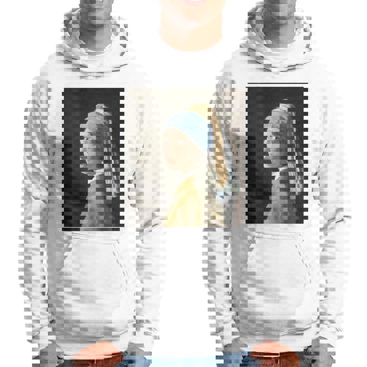 【バックプリント・背中側】真珠の耳飾りの少女／フェルメール【世界の名画】（高精細画像）Vermeer 美術館アート 油絵 パーカー