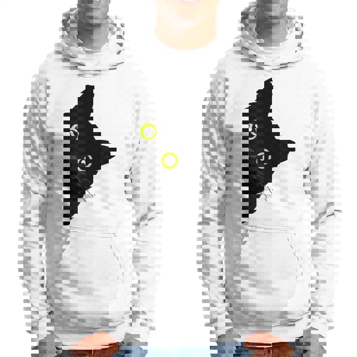 【覗くネコ】黒猫 にゃんこ 猫好き 猫 可愛い ネコ 子猫 ネコ好き 面白い 変な 遊び心 ネタ ウケ狙い おもしろ パーカー