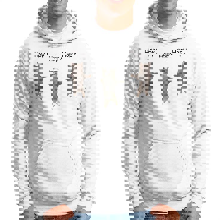 かわいいジャンピング ハッピーキャット ミーム トレンド ファニー パーカー