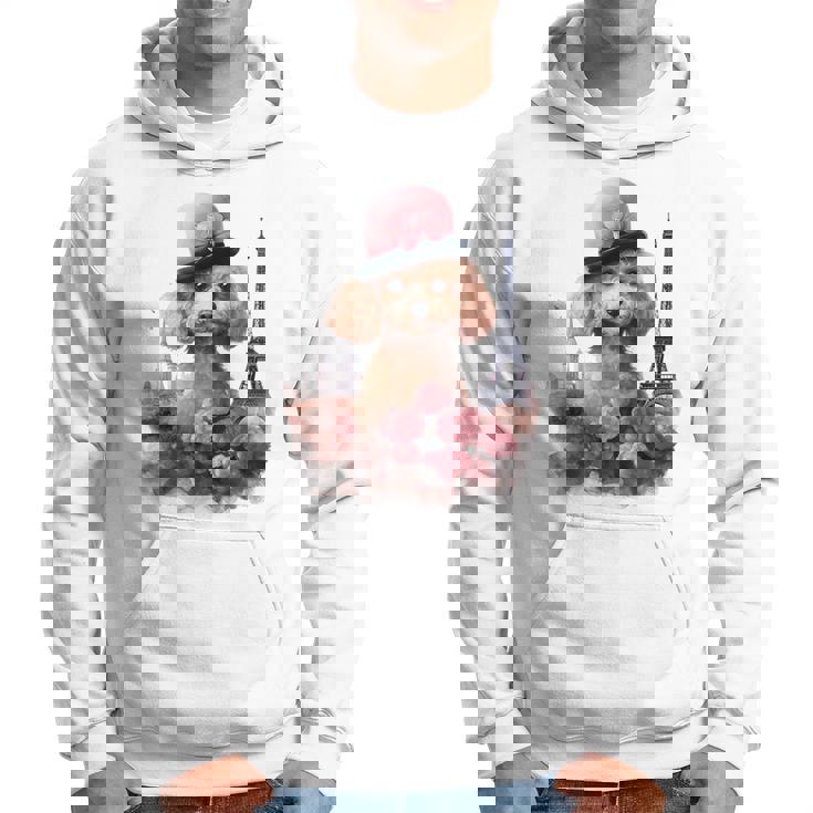 かわいいフレンチパリエッフェル塔トイプードル パリジャンプードル パーカー