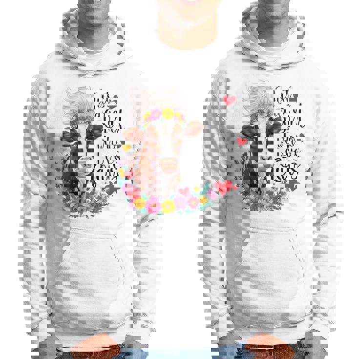 かわいい牛 ただの牛を愛する少女 長袖tシャツ パーカー