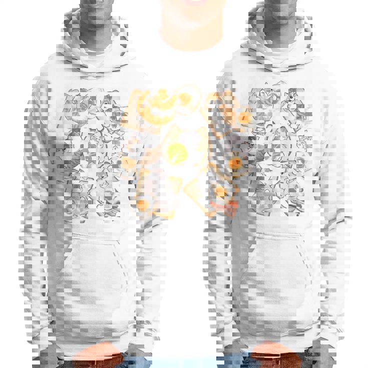 かわいい猫のパンおかしな猫と卵好き。 パーカー