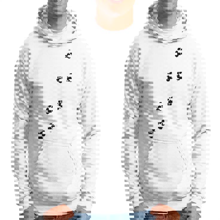 かわいい面白い猫の足跡 パーカー