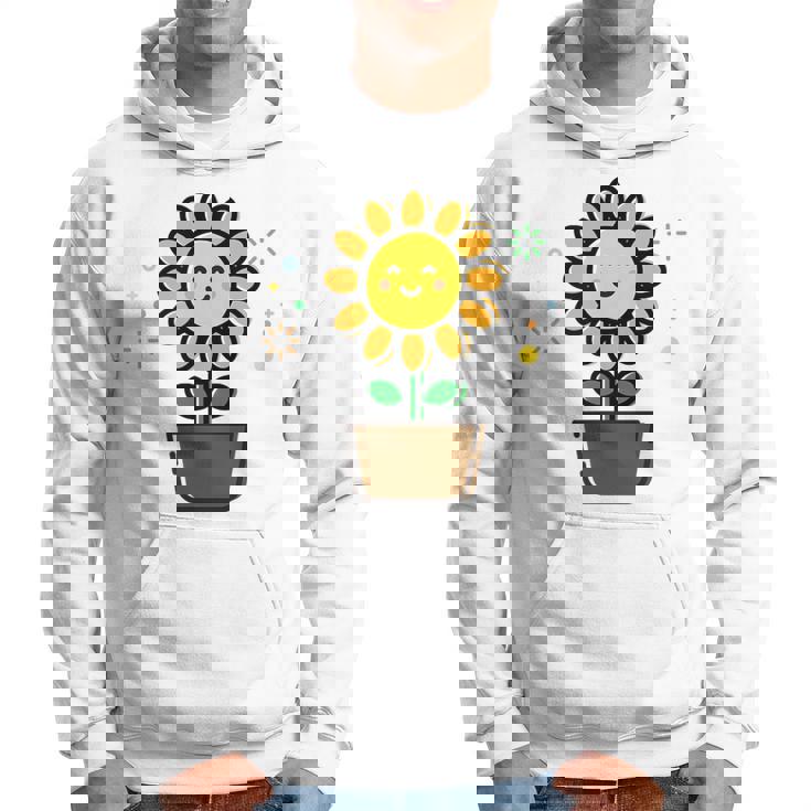 ひまわり 花 ポット シンプル クリップアート パーカー