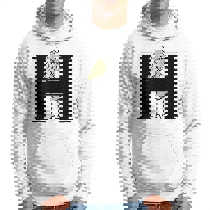 みんな大好きハシビロコウ 動かない鳥 はしび郎クラブ Hアルファベット ロゴ パーカー