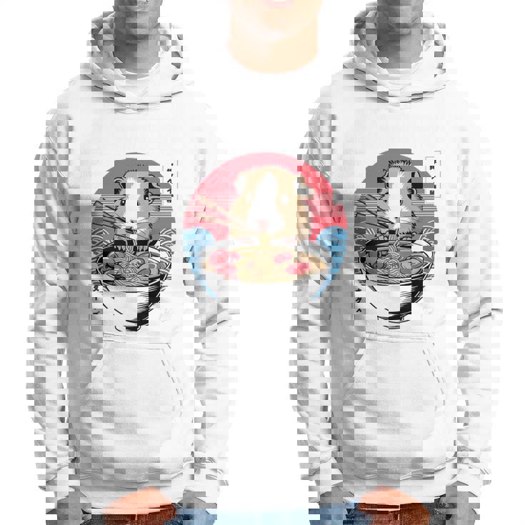 アニメ モルモット 漫画 カワイイ ねこ 日本のラーメン モルモット 長袖tシャツ パーカー