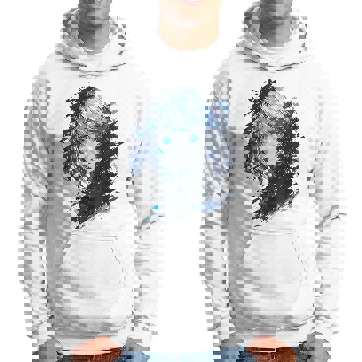 アニメ 漫画 グラフィック 青い目 アート アニメ パーカー