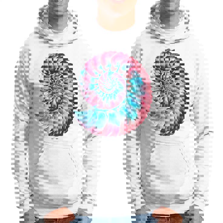 アンモナイトスパイラル貝殻 長袖tシャツ パーカー