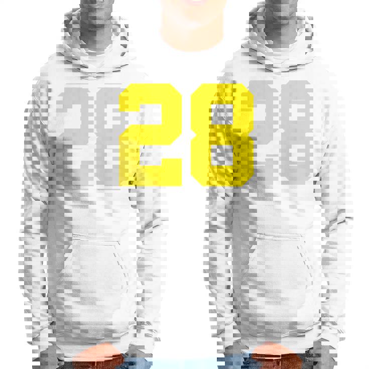 イエローナンバー28 背面 スポーツチーム ジャージ番号 パーカー