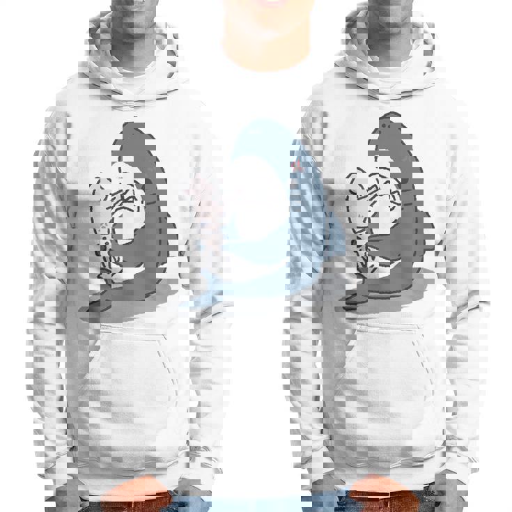 イカを噛み切ることができないサメ パーカー