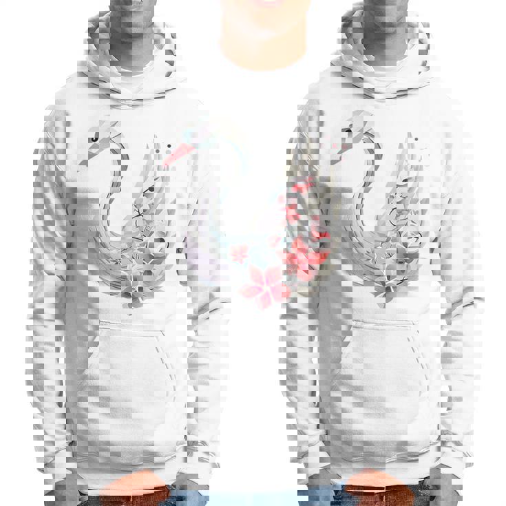 エレガントな白鳥の花 パーカー