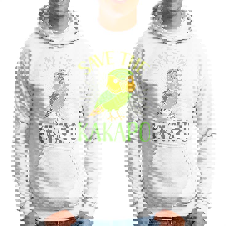 カカポ絶滅危惧保全啓発鳥を救え 長袖tシャツ パーカー