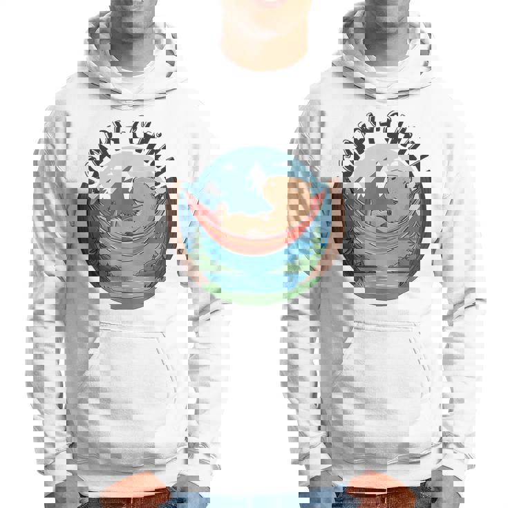 カピバラ 寝るデザイン カピバラ 飼い主 動物好き パーカー