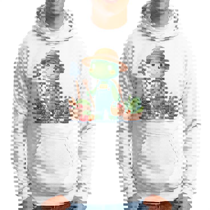 カメは農夫、かわいいデザイン。 パーカー