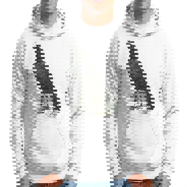 カラス ビンテージ イラスト カラス パーカー