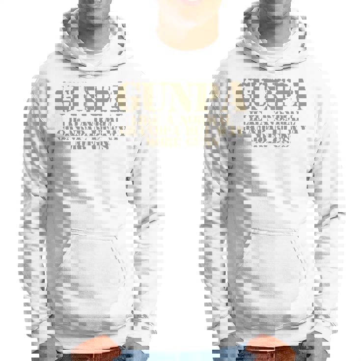 ガンパ 普通のおじいちゃん軍隊 銃好きのおじいちゃん 長袖tシャツ パーカー